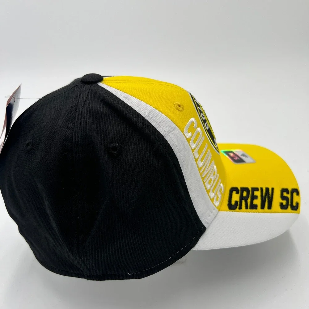Adidas Columbus Crew SC MLS Fitted Hat‎ S/M Yellow Black White Soccer Cap New